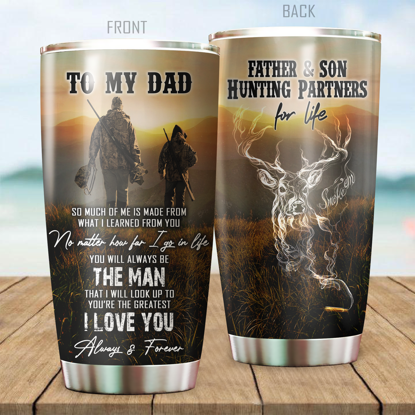 To My Dad From Son Stainless Steel Tumbler 20oz