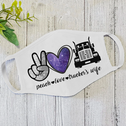 Trucker Wife Face Mask DL