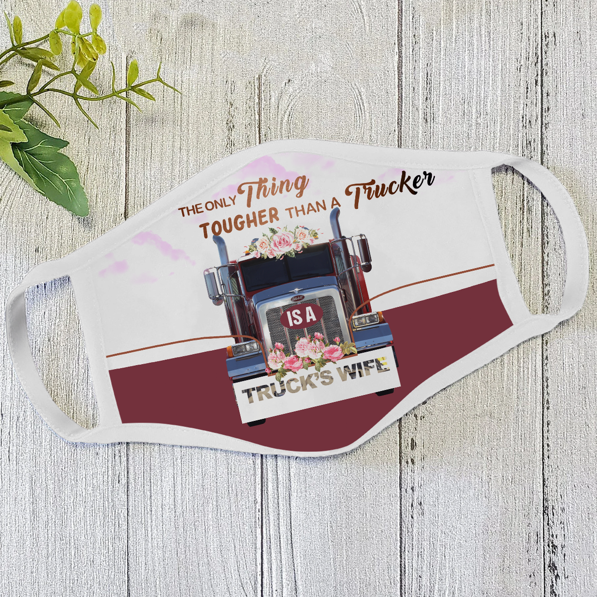 Trucker Wife Flower Face Mask DL
