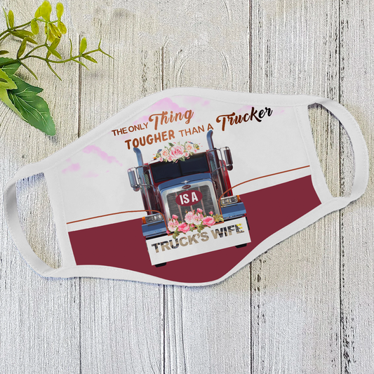 Trucker Wife Flower Face Mask DL