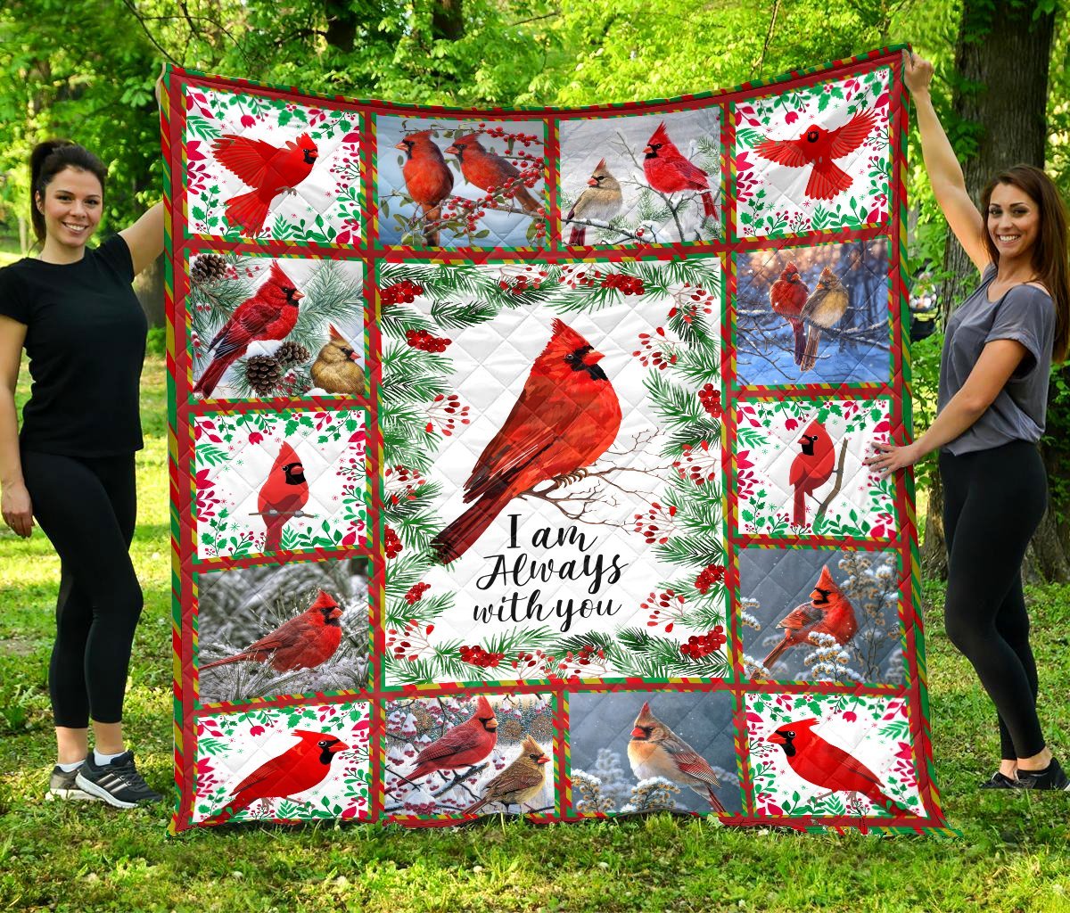 Beautiful Cardinal Birds I am always with you Quil