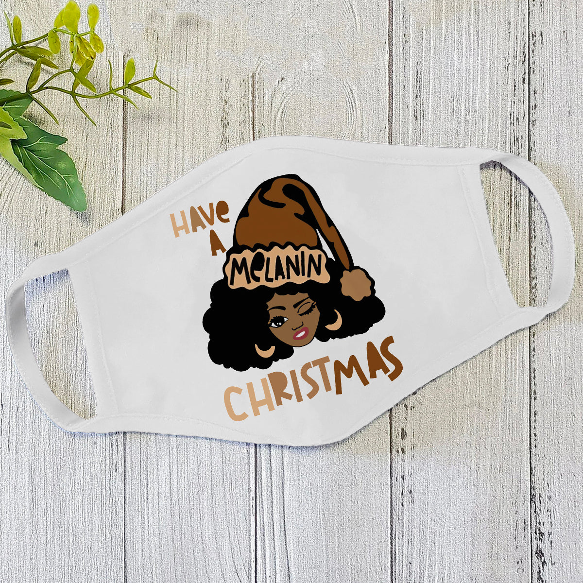 Best Christmas Gift - Melanin Black Queen Face Mask White DL