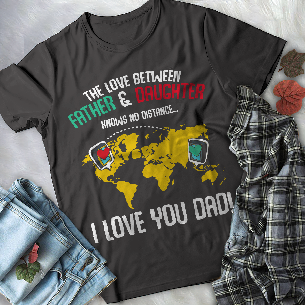 The Love Between Father And Daughter T-Shirt - Best Gift For Father's Day PL