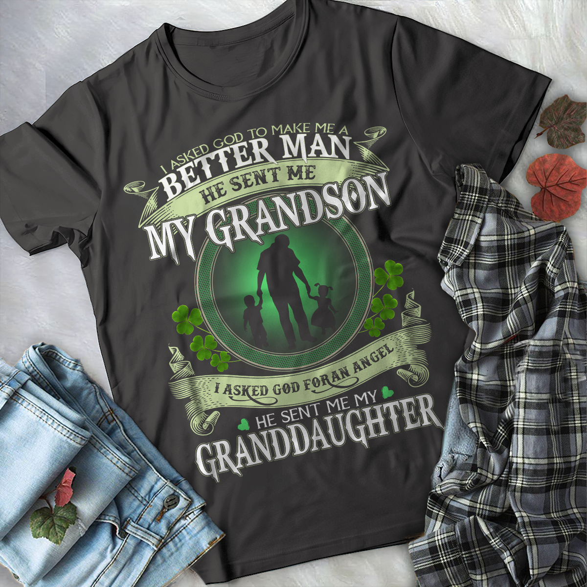 My Grandson And Granđaughter T Shirt PL