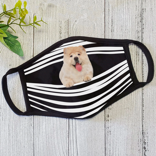 Chow Chow Dog Stripes All-Over-Print Face Mask DL