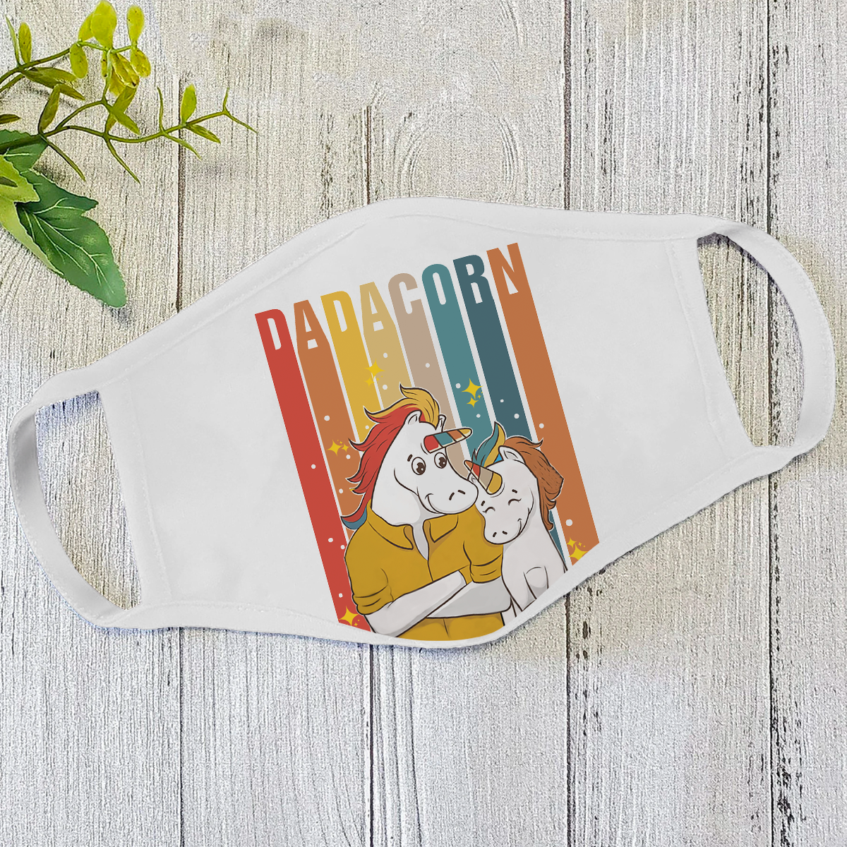Unicorn Dad and Daughter Face Mask