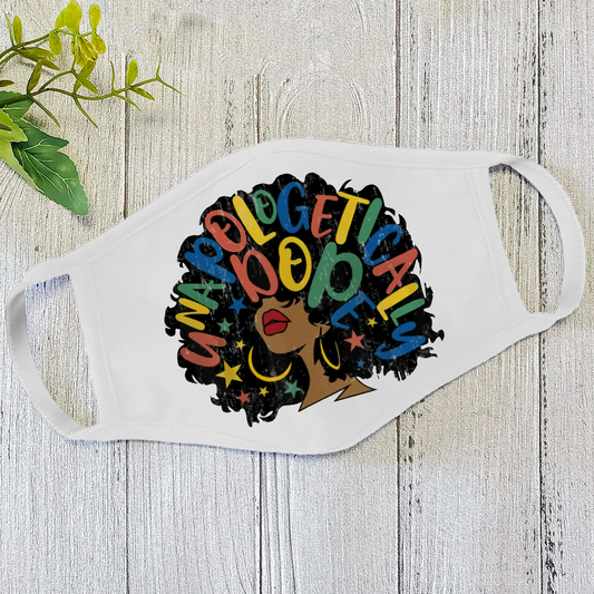 Black Queen Face Mask White DL