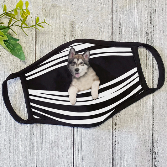 Husky Stripes All-Over-Print Face Mask DL