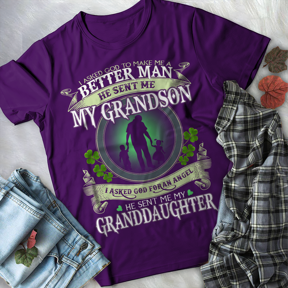 My Grandson And Granđaughter T Shirt PL