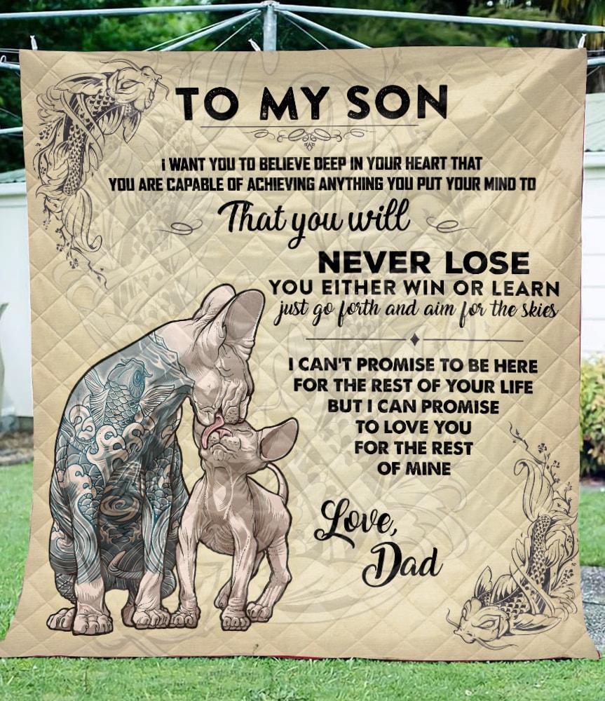 Tatoo Sphynx Dad And Son Couple Quilt NTN05082001S