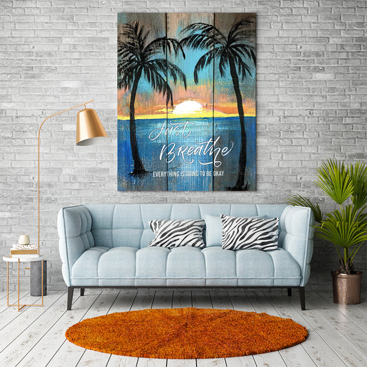 Beach Canvas Just Breath