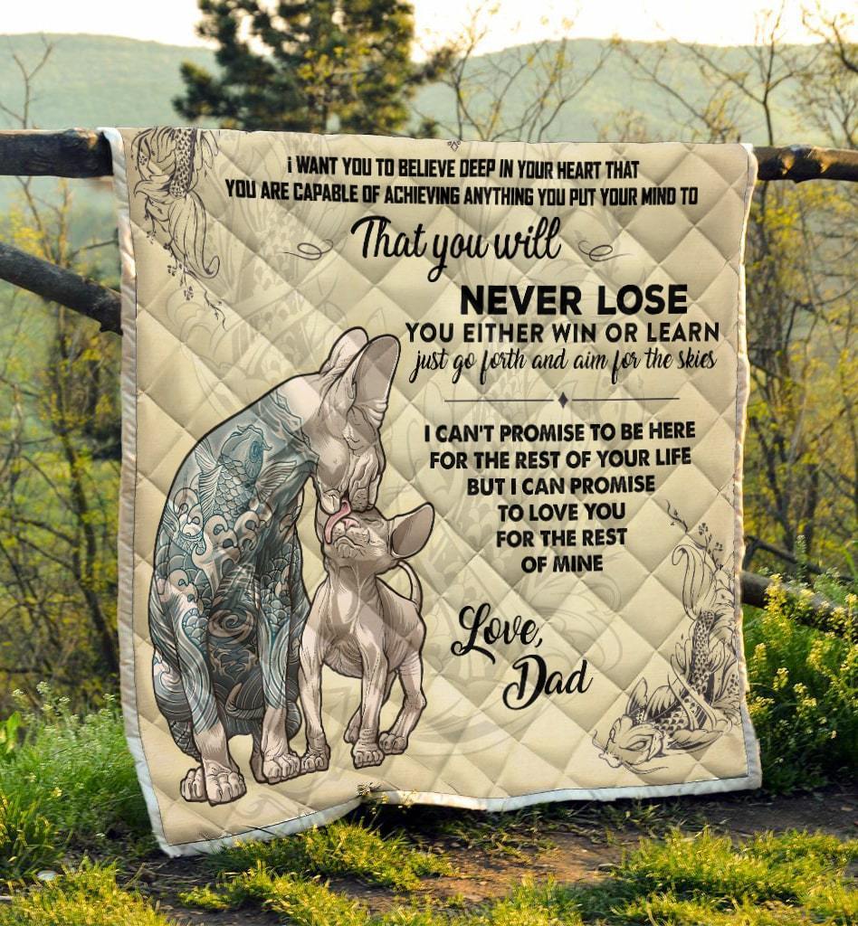 Tatoo Sphynx Dad And Son Couple Quilt NTN05082001S