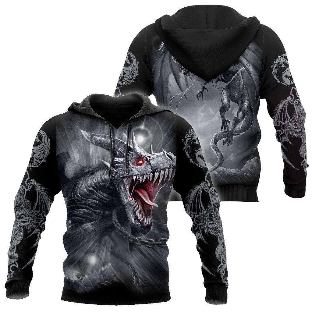 3D Armor Tattoo and Dungeon Dragon Hoodie Pi150102-Apparel-NM-Hoodie-S-Vibe Cosy™
