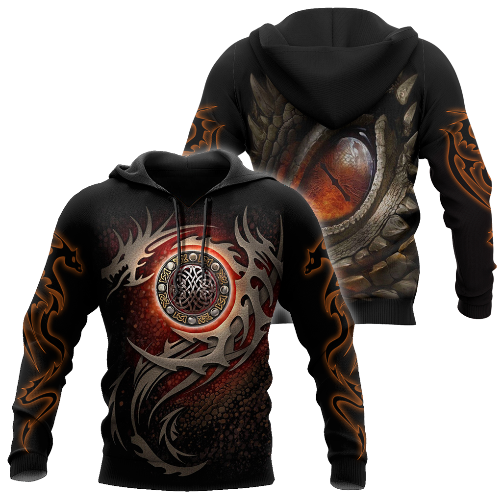 3D Armor Tattoo and Dungeon Dragon Hoodie Pi150101-Apparel-NM-Hoodie-S-Vibe Cosy™