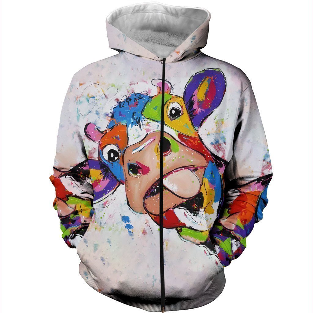3D All Over Printed Oil Painting Cow Shirts and Shorts - Amaze Style™-Apparel