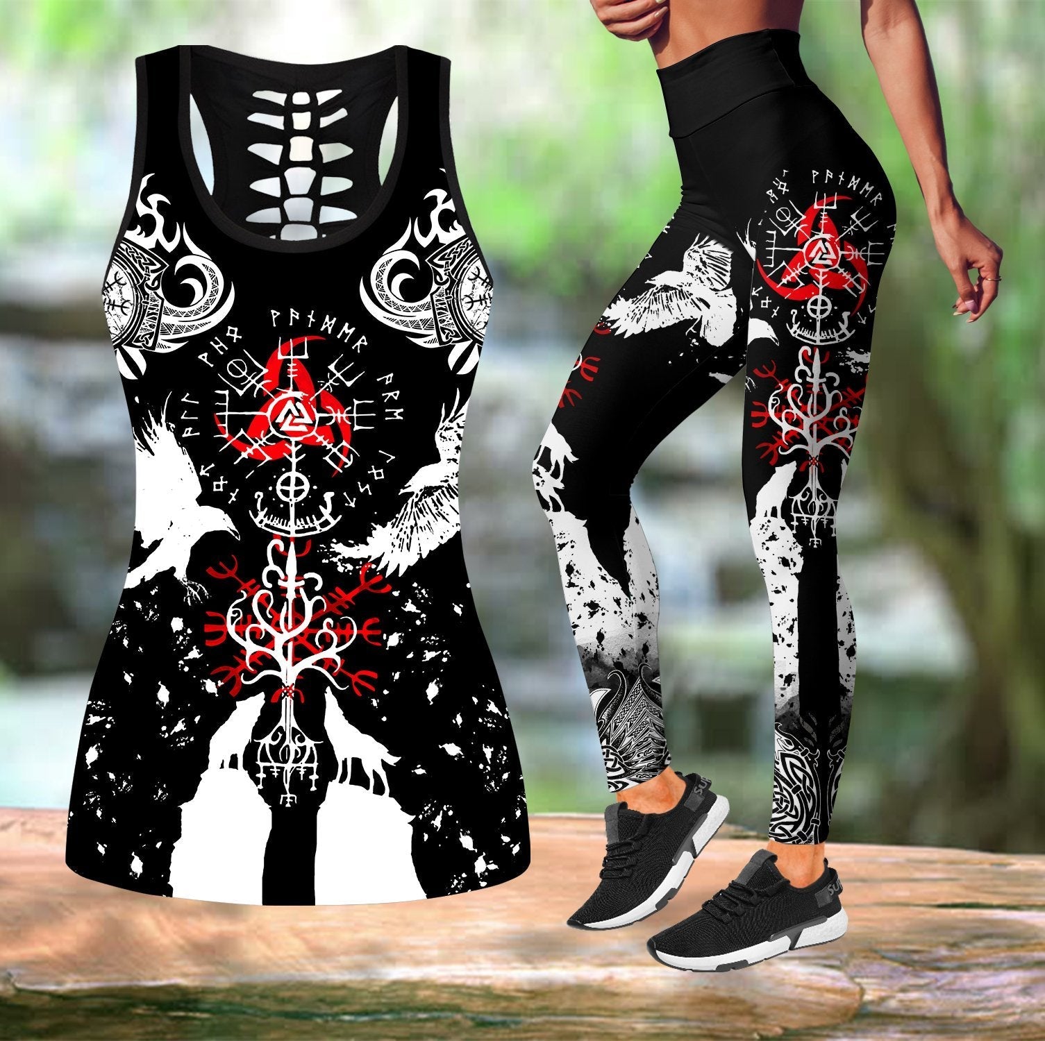 Beautiful Vikings Tattoo Combo Tank + Legging - Amaze Style™-Apparel