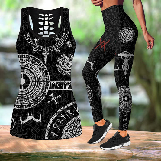 Vikings Tattoo Style Combo Tank + Legging - Amaze Style™-Apparel
