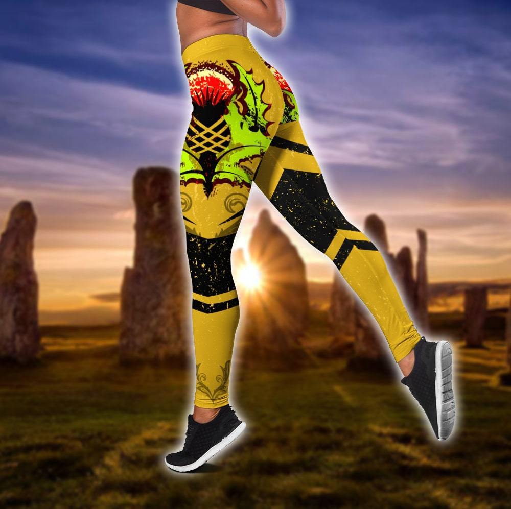 tattoos legging + hollow tank combo AM092003