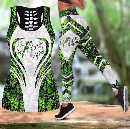 Beautiful Horse Combo Tank + Legging Pi300303B - Amaze Style™-Apparel