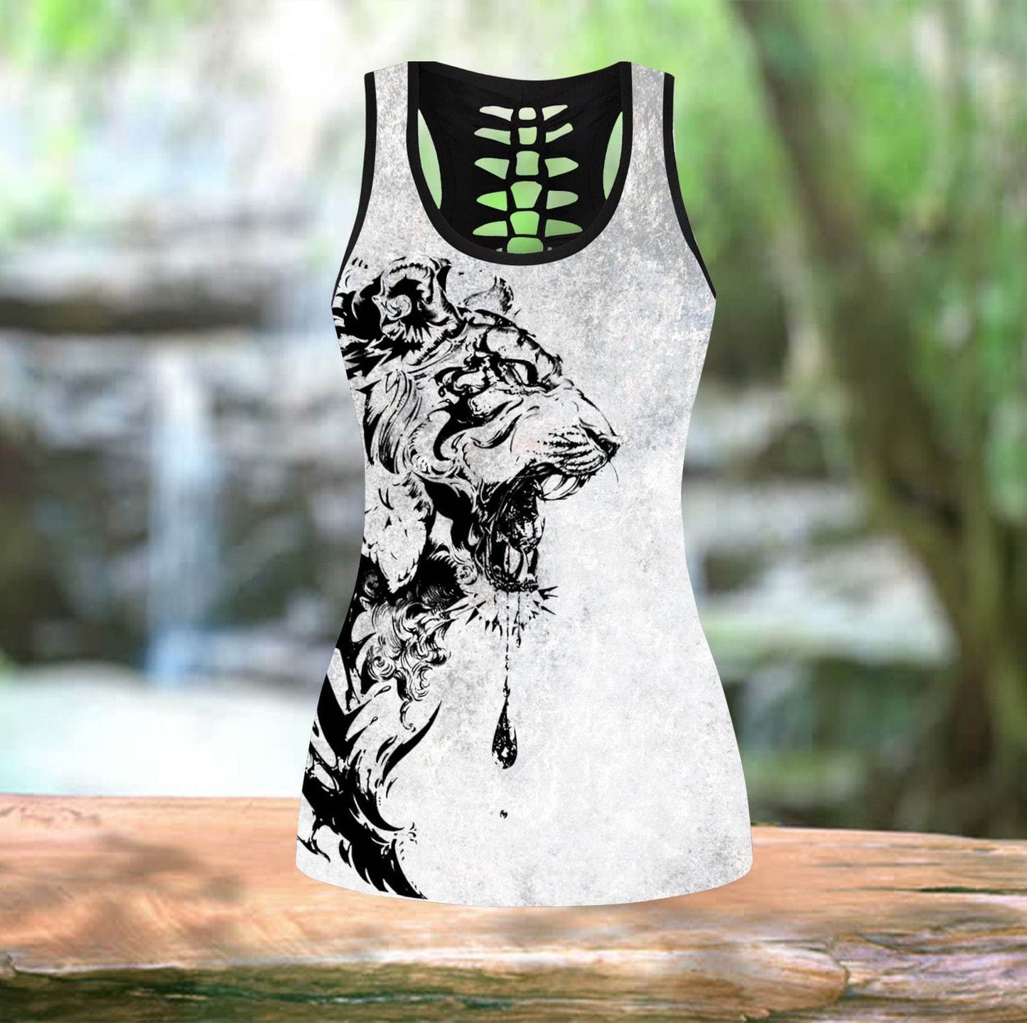 Tiger Power Tattoo Over Printed Legging & Tank top-ML
