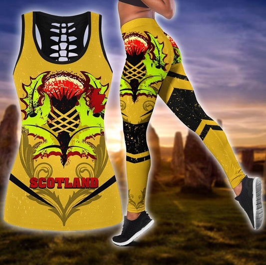 tattoos legging + hollow tank combo AM092003