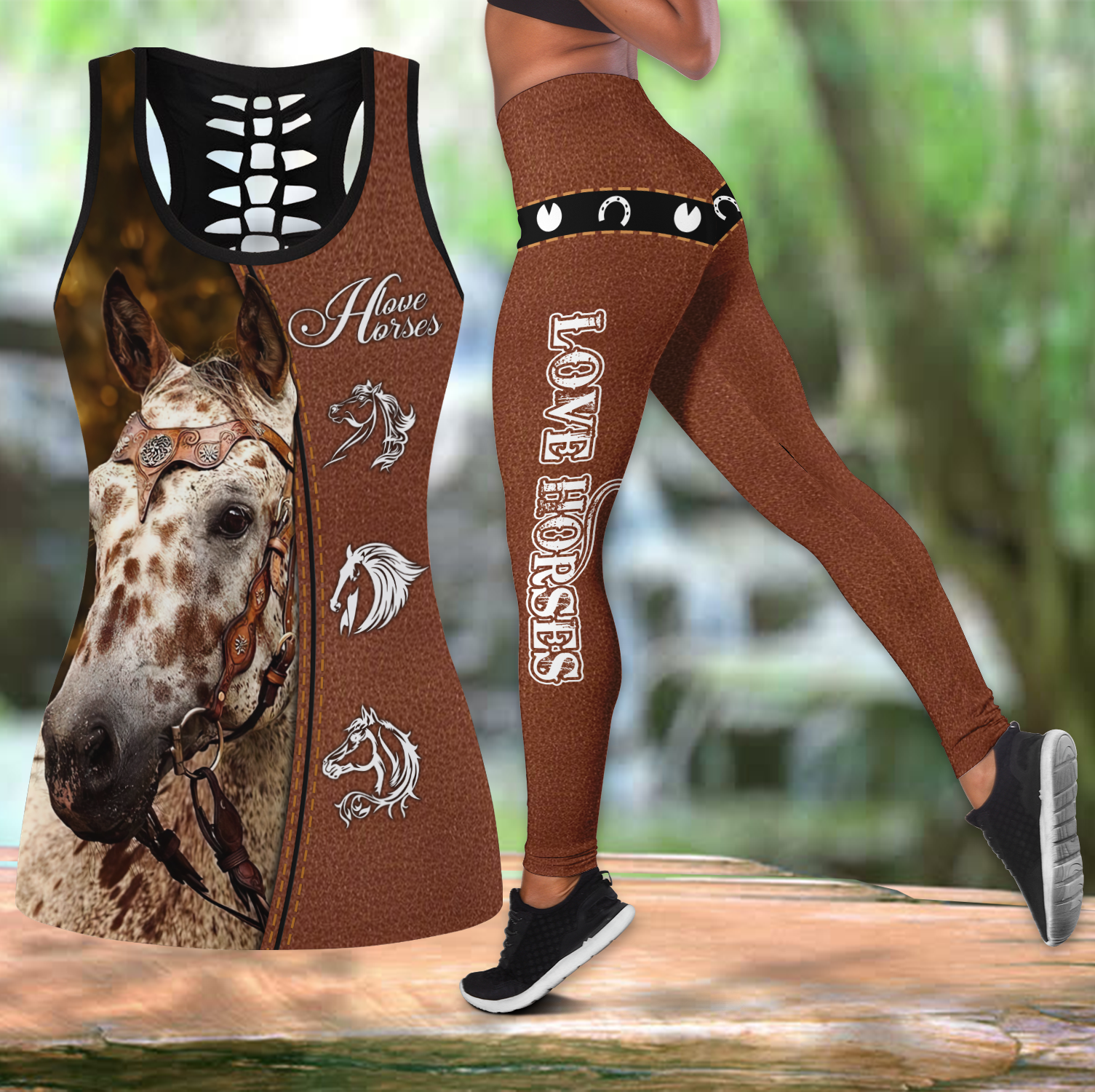 Appaloosa  Horse Horse Combo Tank + Legging Pi300303 - Amaze Style™-Apparel