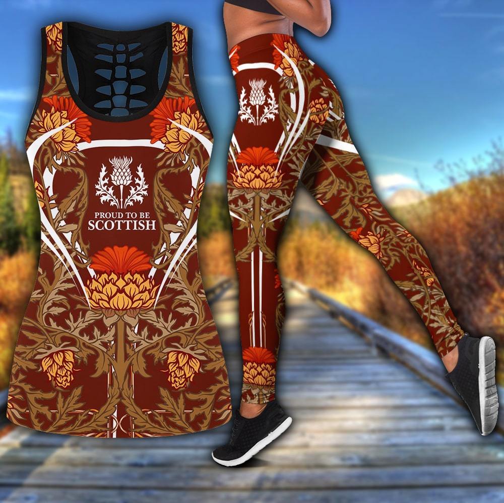 tattoos legging + hollow tank combo AM092004