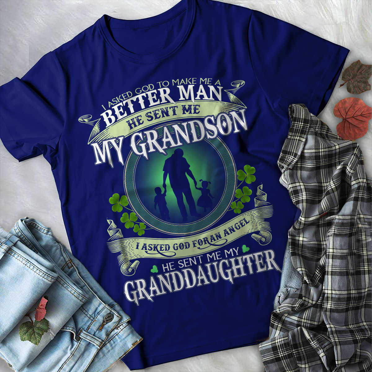 My Grandson And Granđaughter T Shirt PL