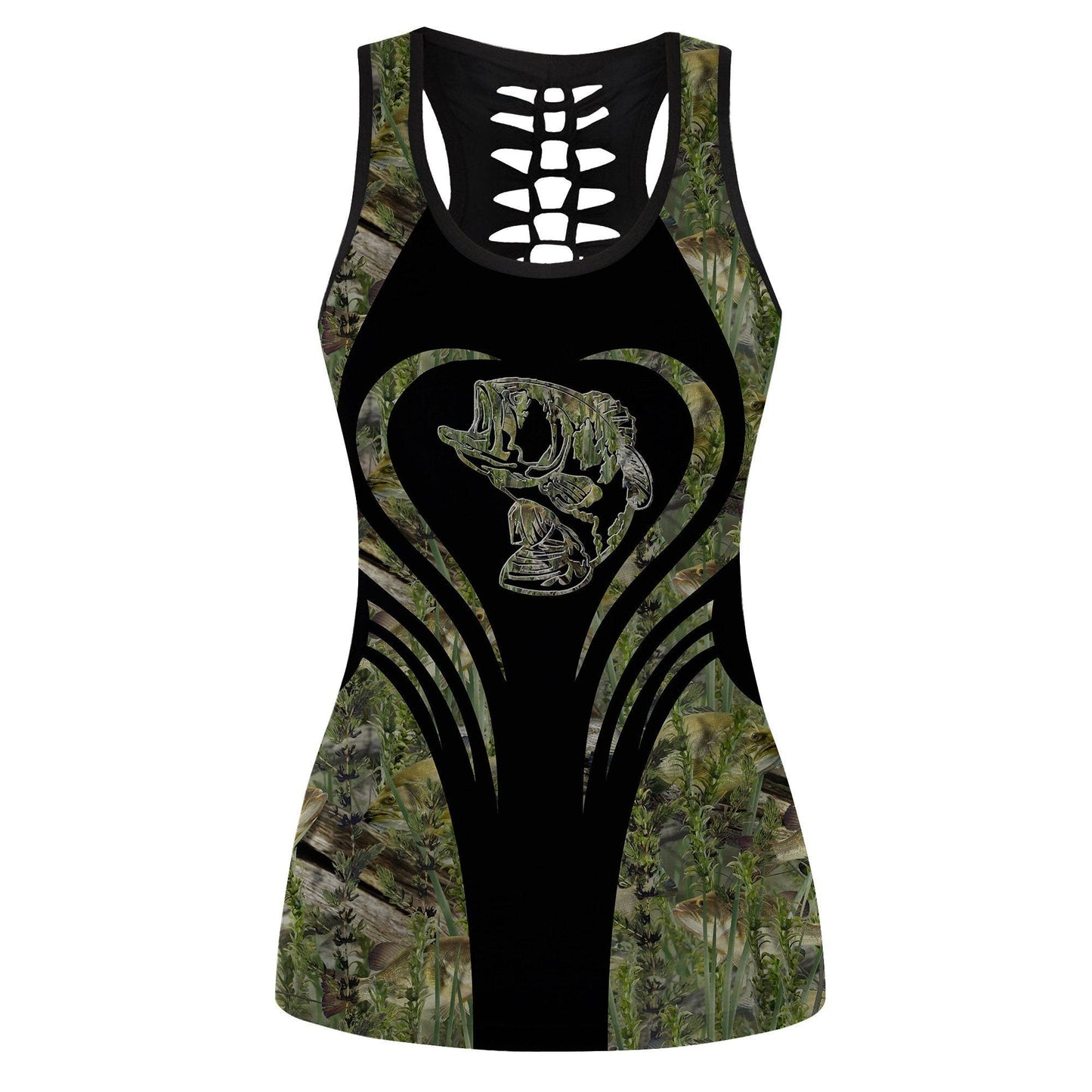 Beautiful Camo Bass Fishing Combo Legging + Tank HC27513 - Amaze Style™-Apparel