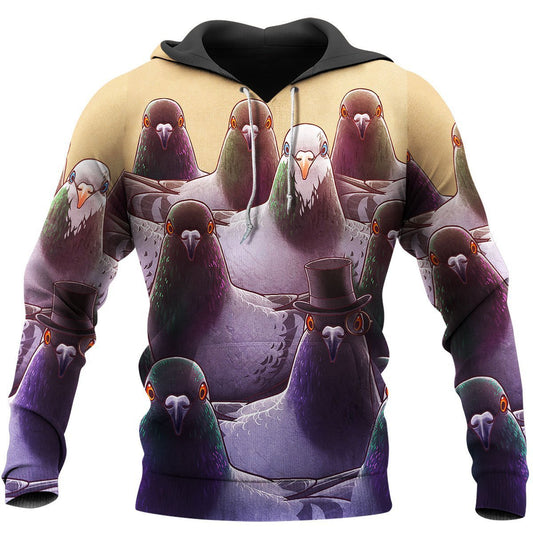 Beautiful Pigeon 3D All Over Printed Shirts TT13012008-Apparel-TT-Hoodie-S-Vibe Cosy™