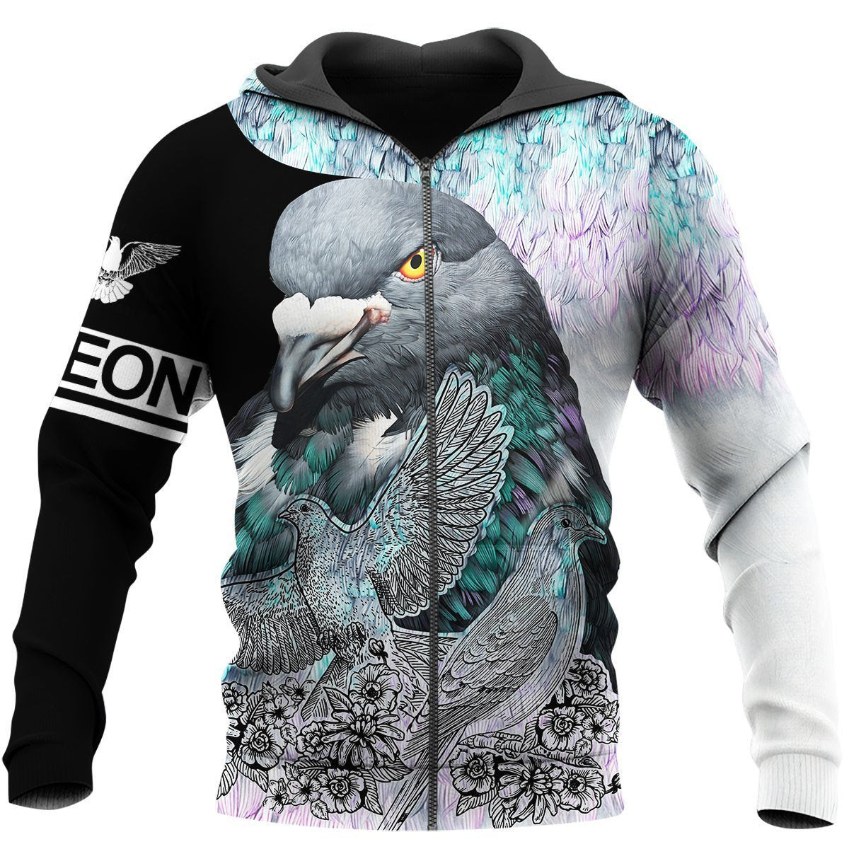 Beautiful Pigeon 3D All Over Printed Shirts TT13012003-Apparel-TT-Zipped Hoodie-S-Vibe Cosy™