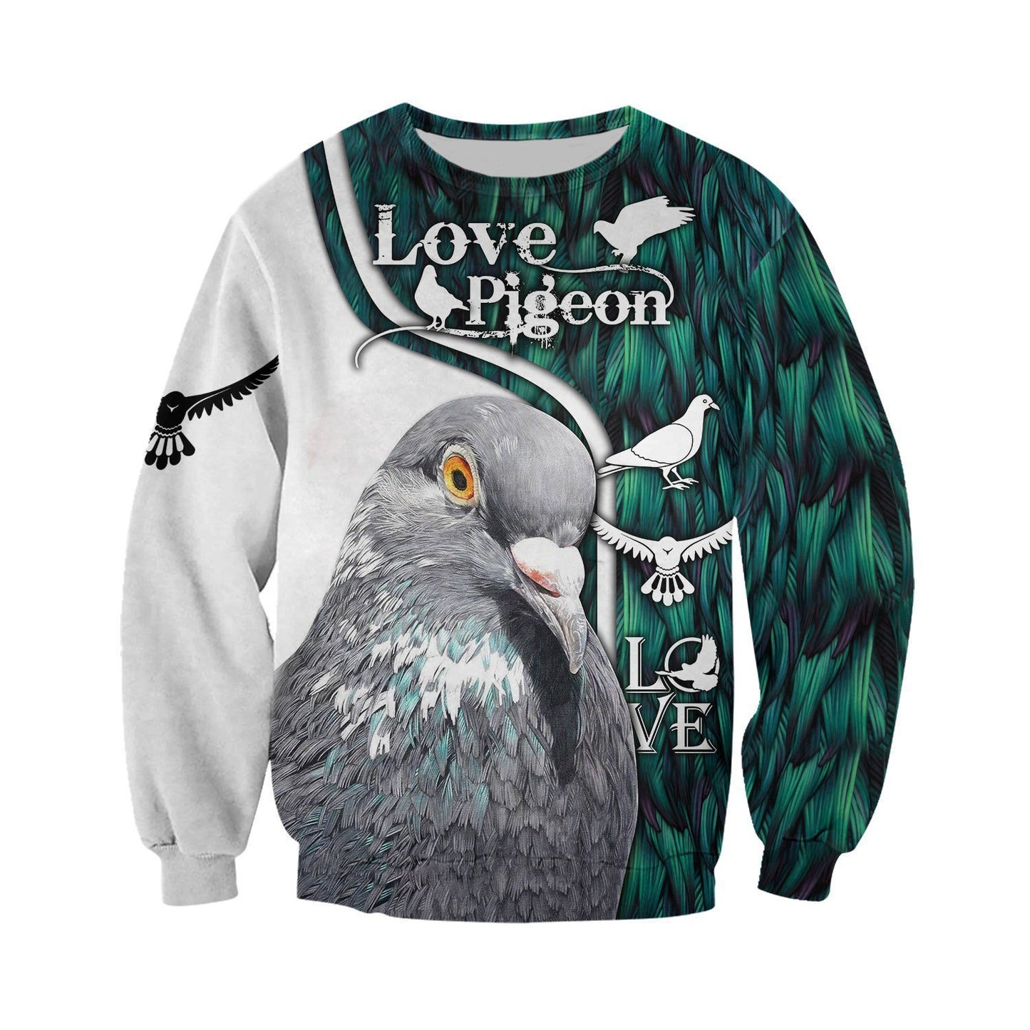 Beautiful Pigeon 3D All Over Printed Shirts TT13012001-Apparel-TT-Sweat Shirt-S-Vibe Cosy™
