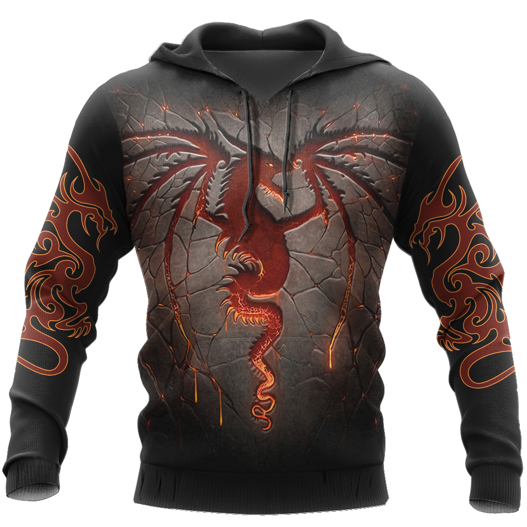 3D Armor Tattoo and Dungeon Dragon Hoodie TShirt for Men and Women NM050918-Apparel-NM-Hoodie-S-Vibe Cosy™