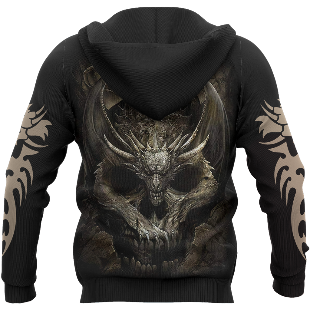 3D Tattoo and Dungeon Dragon Hoodie T Shirt For Men and Women NM050919-Apparel-NM-Hoodie-S-Vibe Cosy™