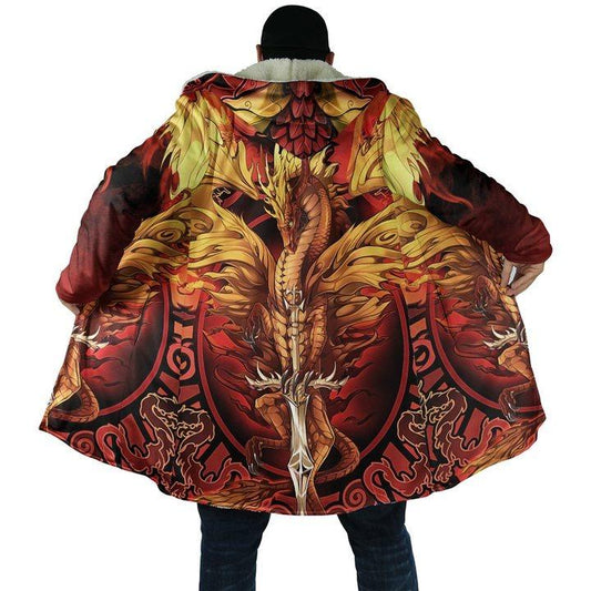 3D Tattoo and Dungeon Dragon Hoodie Coat for Men and Woman NM050922-Apparel-NM-Hooded Blanket-S-Vibe Cosy™