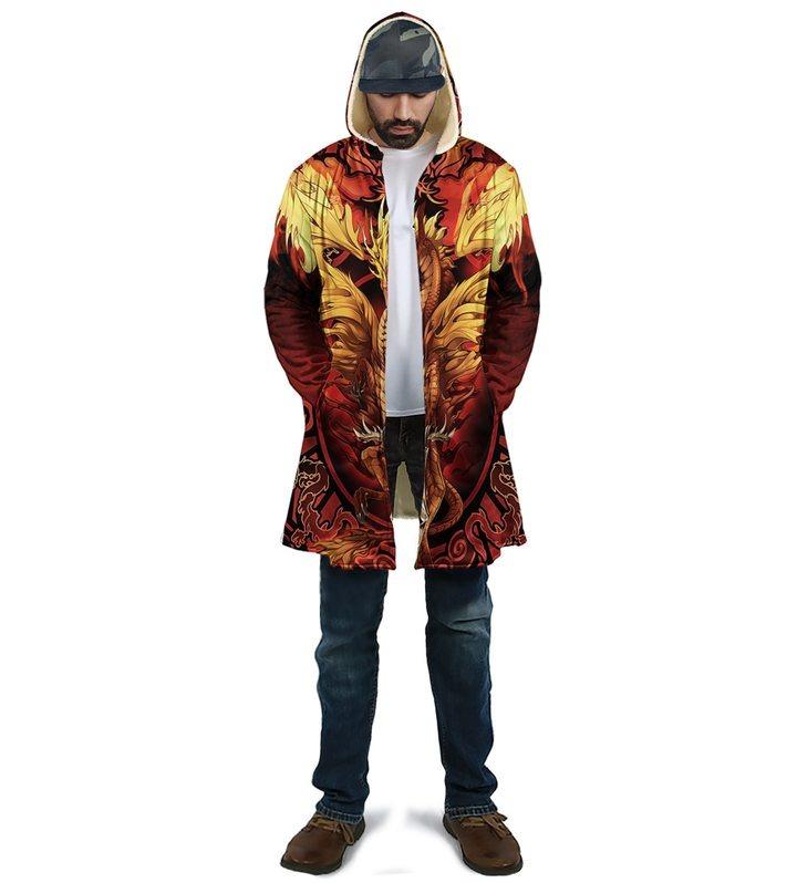 3D Tattoo and Dungeon Dragon Hoodie Coat for Men and Woman NM050922-Apparel-NM-Hooded Blanket-S-Vibe Cosy™