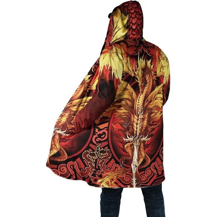 3D Tattoo and Dungeon Dragon Hoodie Coat for Men and Woman NM050922-Apparel-NM-Hooded Blanket-S-Vibe Cosy™