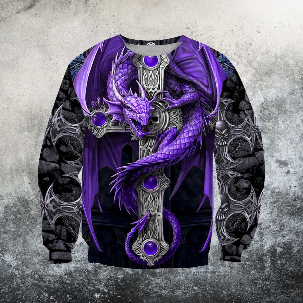 3D Tattoo and Dungeon Dragon Hoodie T Shirt For Men and Women NM050923 - Amaze Style™-Apparel