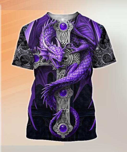 3D Tattoo and Dungeon Dragon Hoodie T Shirt For Men and Women NM050923 - Amaze Style™-Apparel