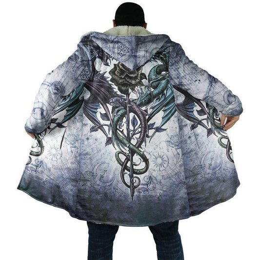 3D Tattoo and Dungeon Dragon Hoodie Coat for Men and Woman NM050925-Apparel-NM-Hooded Blanket-S-Vibe Cosy™