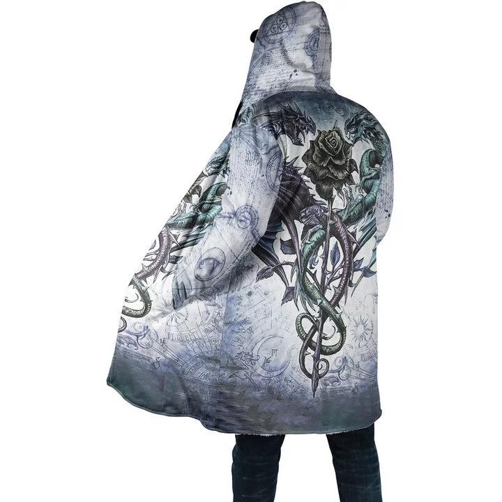 3D Tattoo and Dungeon Dragon Hoodie Coat for Men and Woman NM050925-Apparel-NM-Hooded Blanket-S-Vibe Cosy™