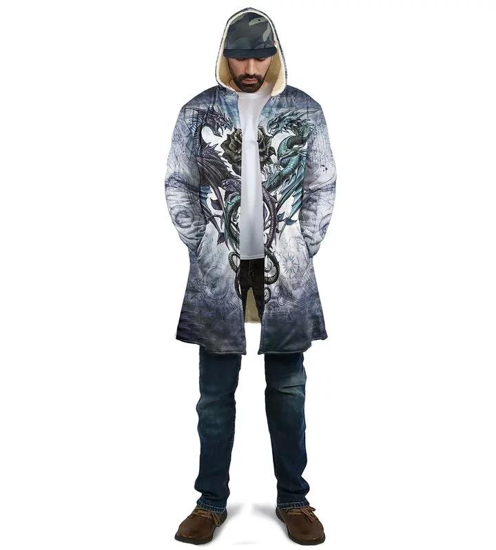 3D Tattoo and Dungeon Dragon Hoodie Coat for Men and Woman NM050925-Apparel-NM-Hooded Blanket-S-Vibe Cosy™