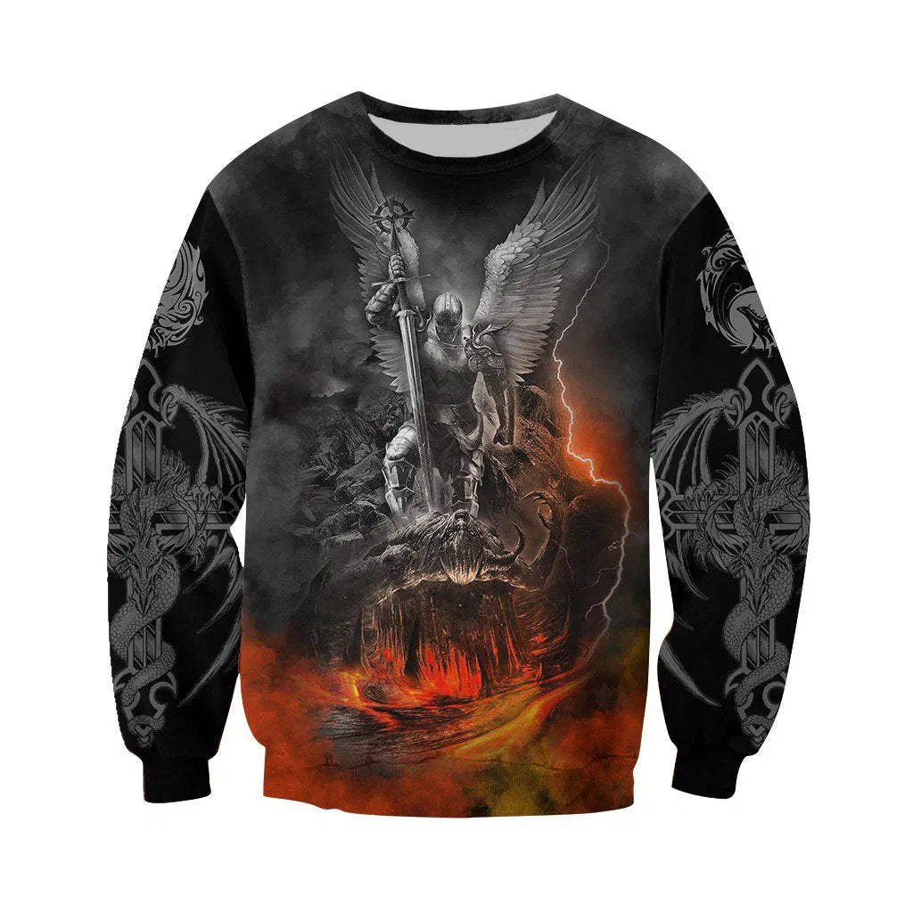 3D Tattoo and Dungeon Dragon Hoodie T Shirt For Men and Women NM050937-Apparel-NM-Sweatshirts-S-Vibe Cosy™
