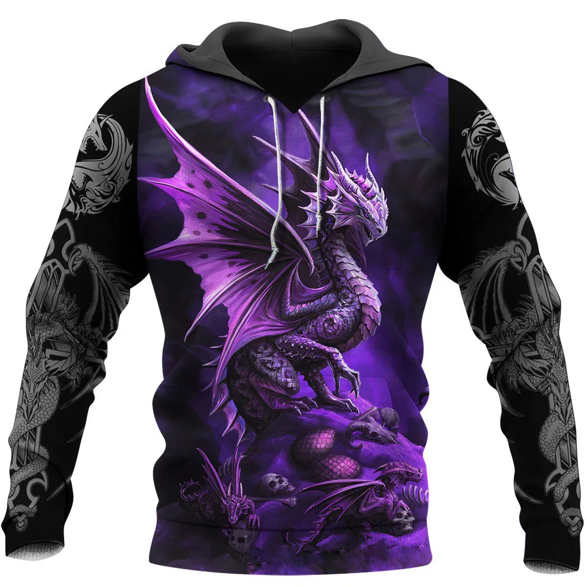 3D Tattoo and Dungeon Dragon Hoodie T Shirt For Men and Women NM050939 - Amaze Style™-Apparel