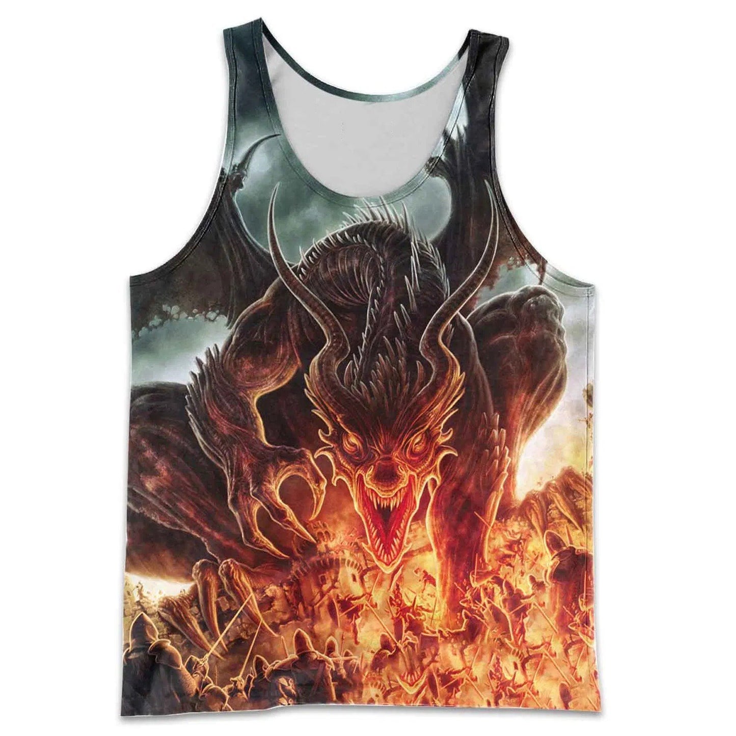 3D Tattoo and Dungeon Dragon Hoodie T Shirt For Men and Women NM050940-Apparel-NM-Tank Top-S-Vibe Cosy™