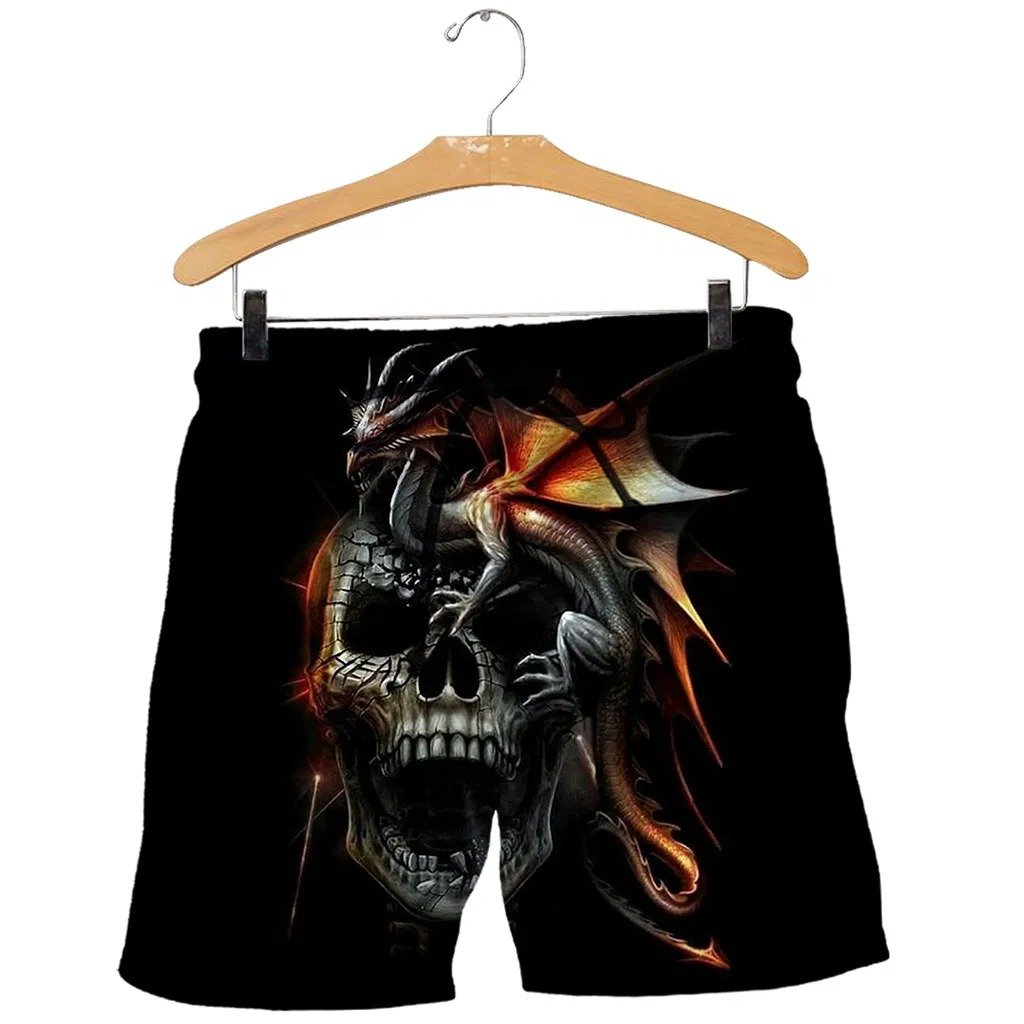 3D Tattoo and Dungeon Dragon Hoodie T Shirt For Men and Women NM050941-Apparel-NM-Shorts-S-Vibe Cosy™