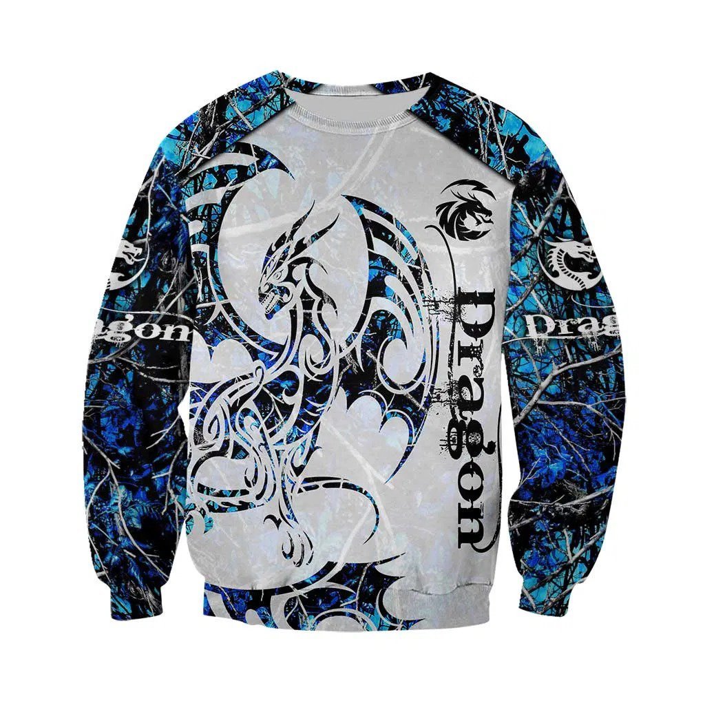 3D Tattoo and Dungeon Dragon Hoodie T Shirt For Men and Women NM050945-Apparel-NM-Sweatshirts-S-Vibe Cosy™