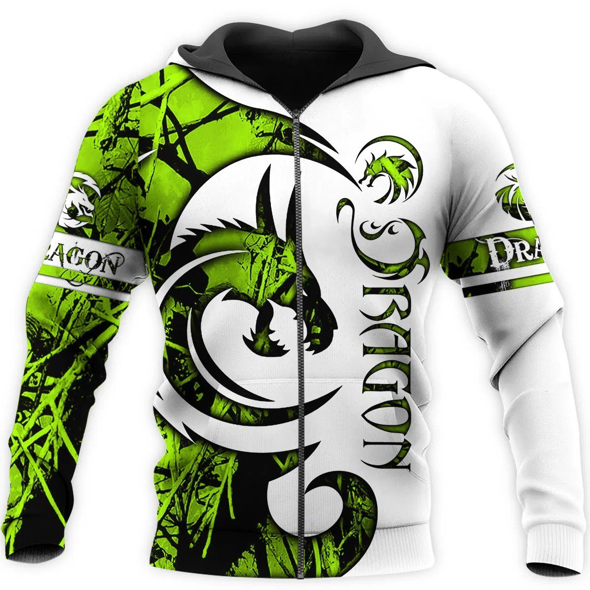 3D Tattoo and Dungeon Dragon Hoodie T Shirt For Men and Women NM050947-Apparel-NM-Zipped Hoodie-S-Vibe Cosy™