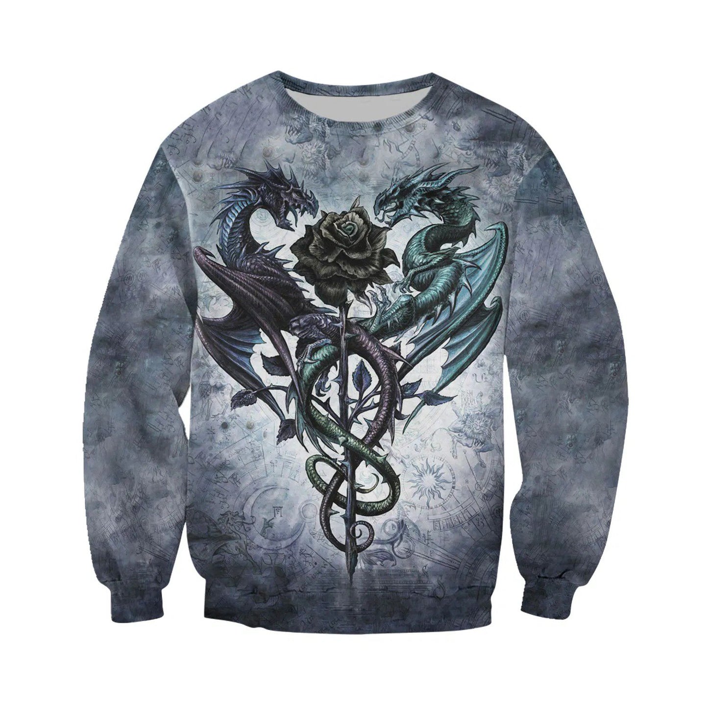 3D Tattoo and Dungeon Dragon Hoodie T Shirt For Men and Women HD111-Apparel-NM-Sweatshirts-S-Vibe Cosy™