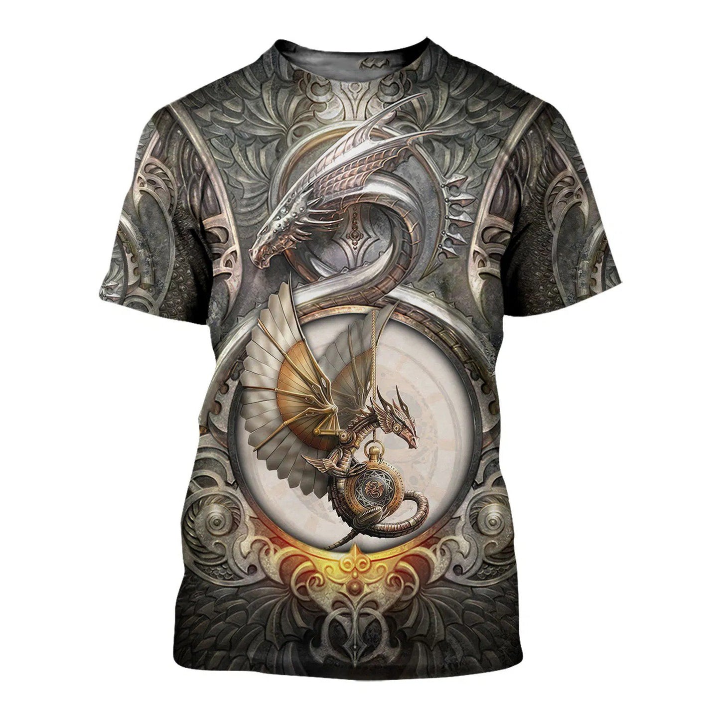 3D Tattoo and Dungeon Dragon Hoodie T Shirt For Men and Women NM050955-Apparel-NM-T-Shirt-S-Vibe Cosy™